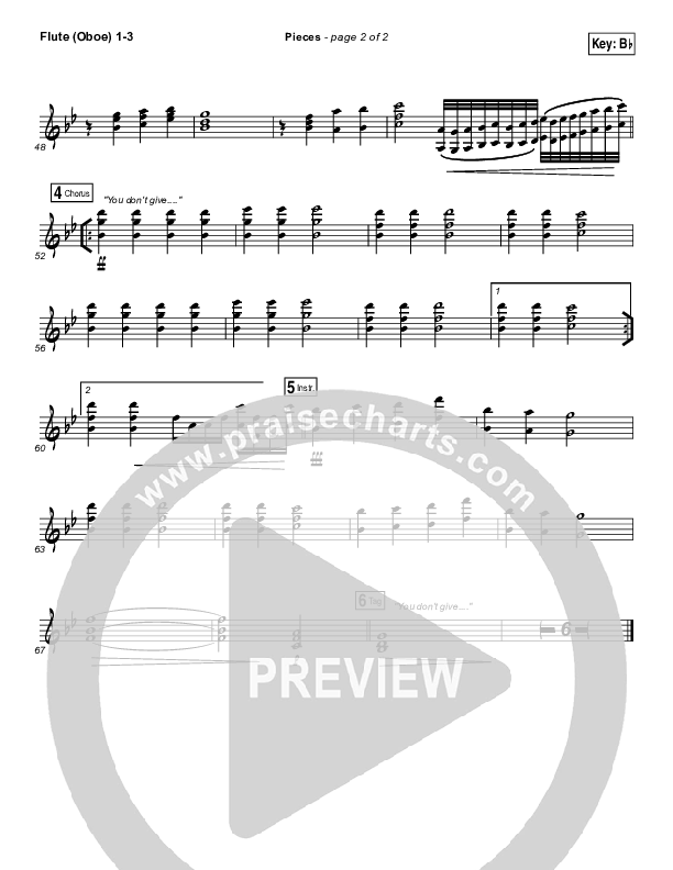 Pieces Flute/Oboe 1/2/3 (Bethel Music / Steffany Gretzinger)