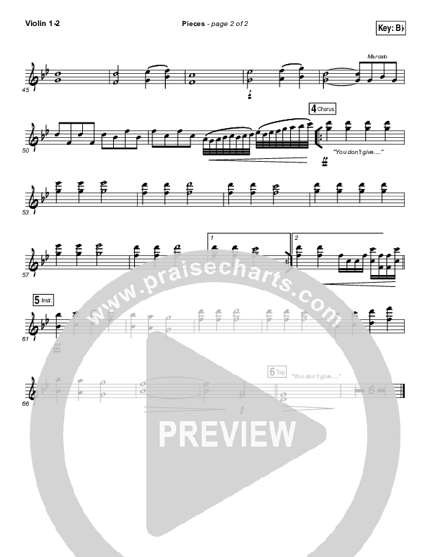 Pieces Violin 1/2 (Bethel Music / Steffany Gretzinger)