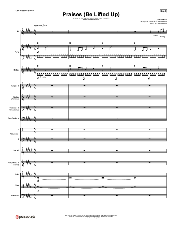 Praises (Be Lifted Up) Orchestration (Bethel Music / Josh Baldwin)