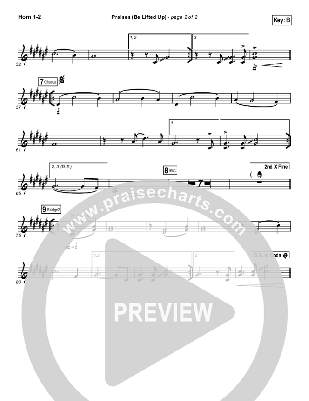 Praises (Be Lifted Up) French Horn 1/2 (Bethel Music / Josh Baldwin)