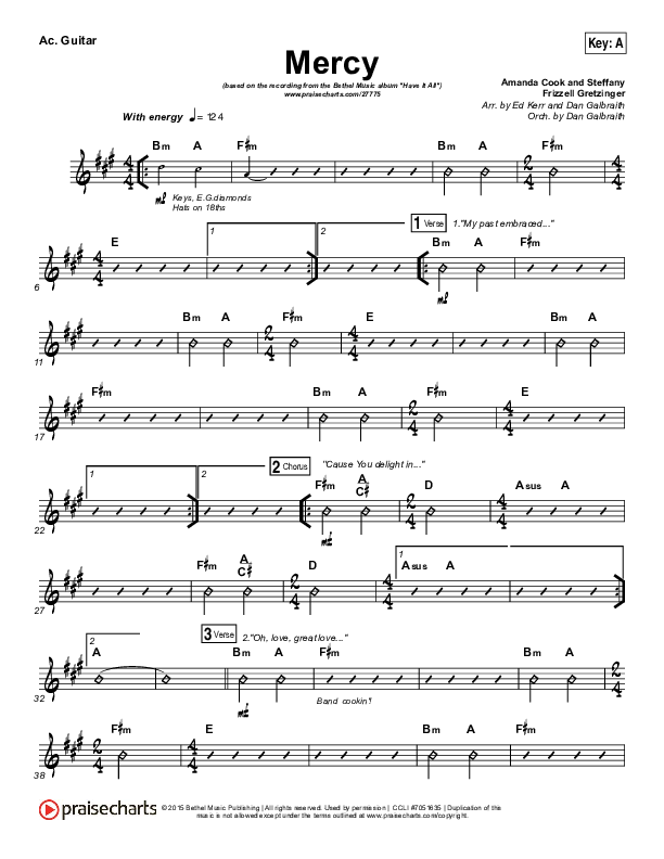 Mercy Acoustic Guitar (Bethel Music / Amanda Lindsey Cook)