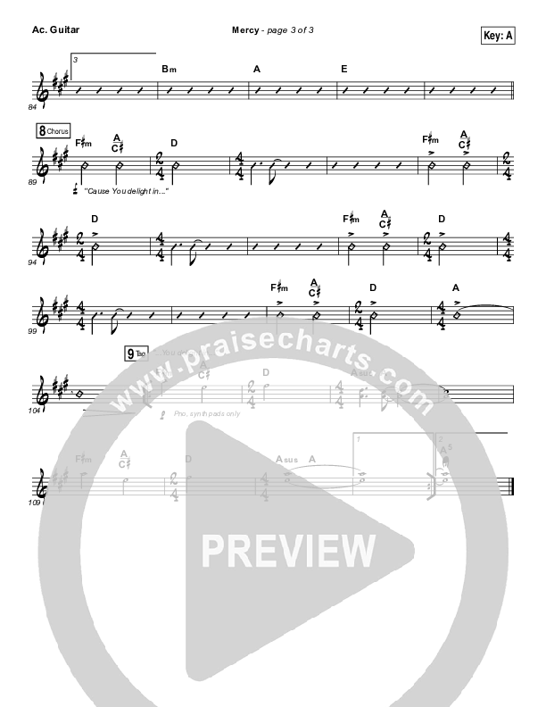 Mercy Acoustic Guitar (Bethel Music / Amanda Lindsey Cook)