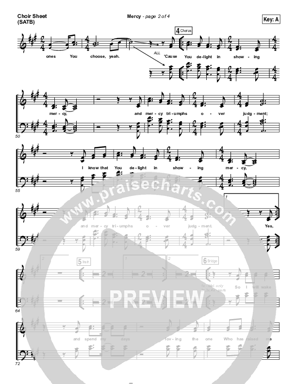Mercy Choir Vocals (SATB) (Bethel Music / Amanda Lindsey Cook)