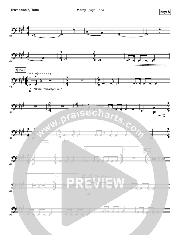 Mercy Trombone 3/Tuba (Bethel Music / Amanda Lindsey Cook)