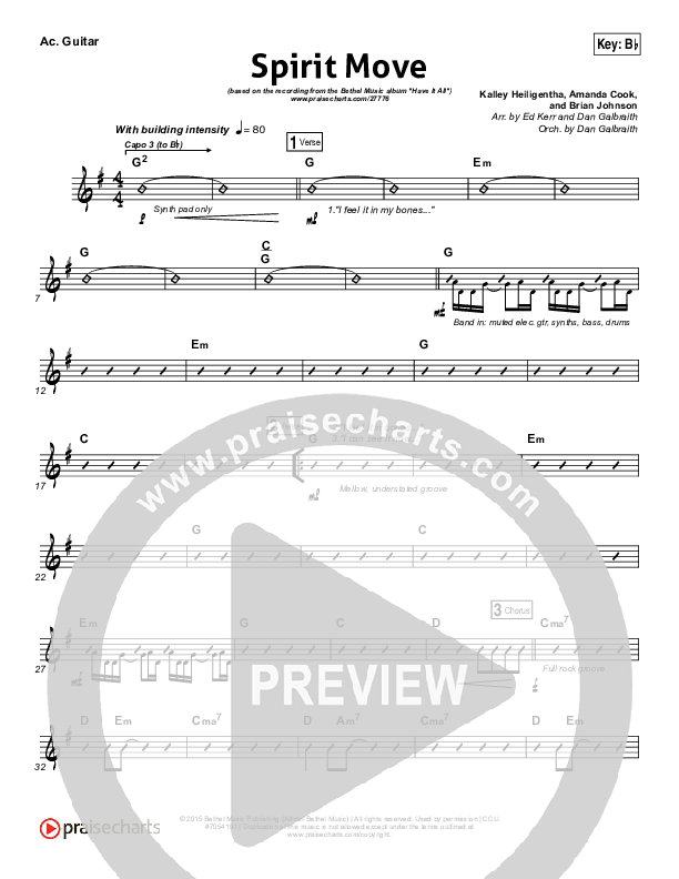 Spirit Move Rhythm Chart (Bethel Music / kalley)