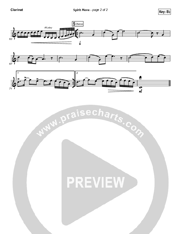 Spirit Move Clarinet (Bethel Music / kalley)