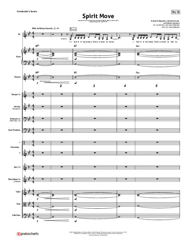 Spirit Move Conductor's Score (Bethel Music / kalley)