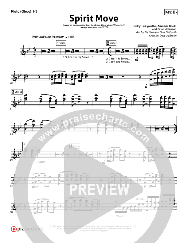 Spirit Move Flute/Oboe 1/2/3 (Bethel Music / kalley)