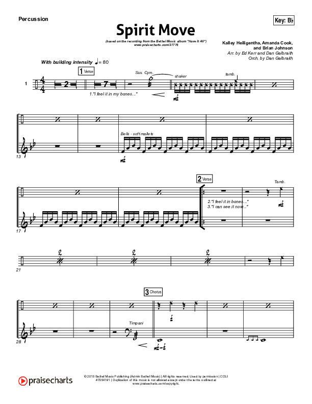 Spirit Move Percussion (Bethel Music / kalley)