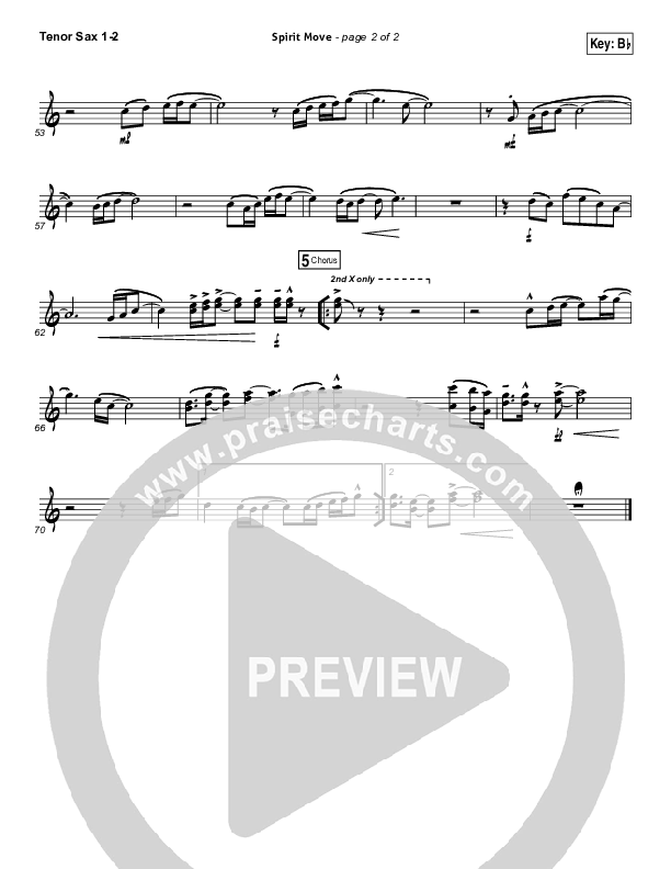 Spirit Move Tenor Sax 1/2 (Bethel Music / kalley)