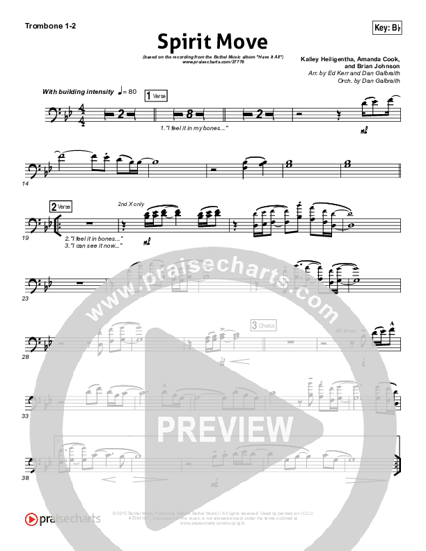 Spirit Move Trombone 1/2 (Bethel Music / kalley)