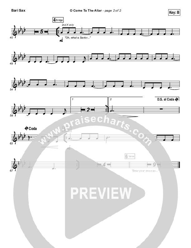 O Come To The Altar Bari Sax (Elevation Worship)