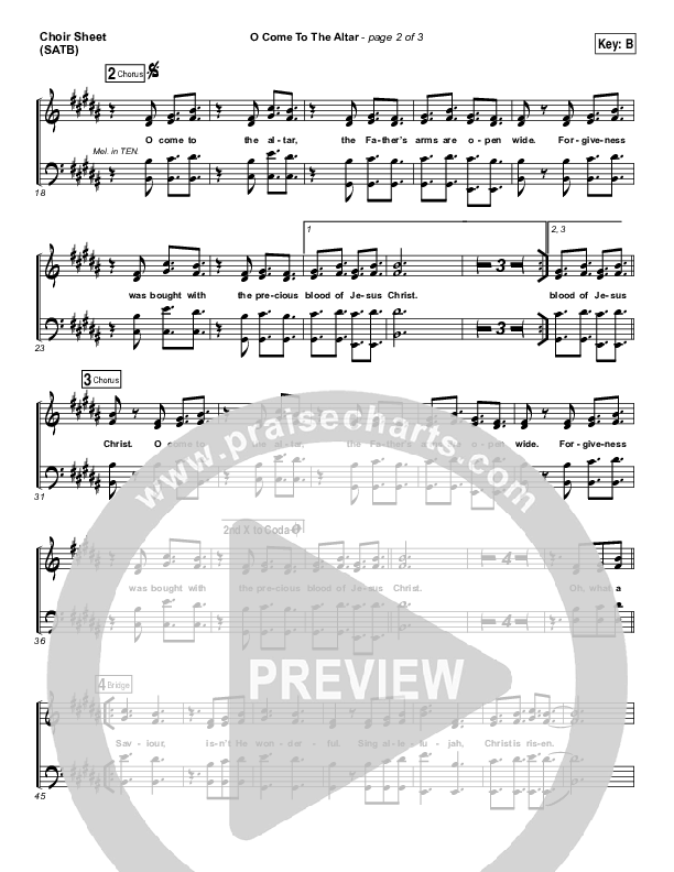 O Come To The Altar Choir Sheet (SATB) (Elevation Worship)
