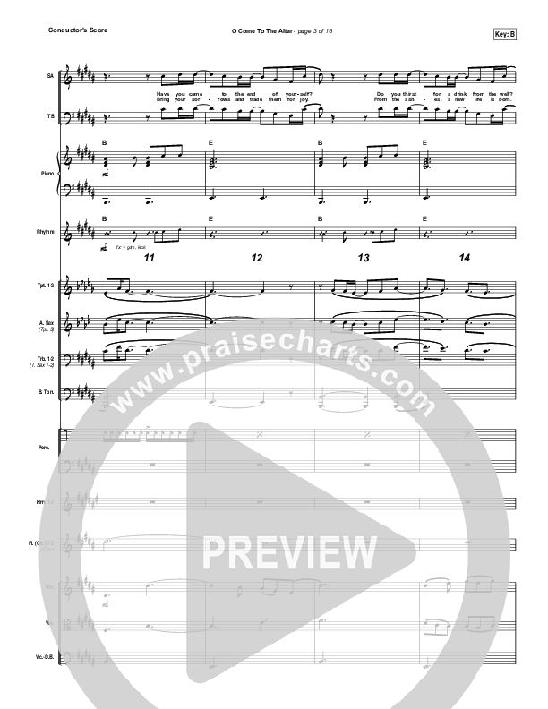 O Come To The Altar Conductor's Score (Elevation Worship)