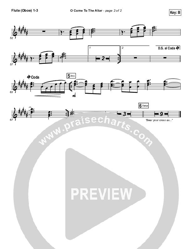 O Come To The Altar Flute/Oboe 1/2/3 (Elevation Worship)