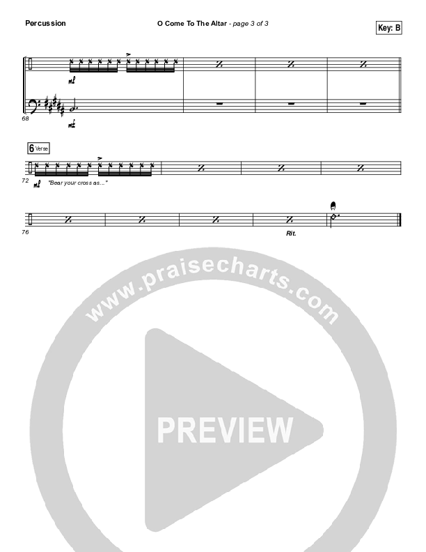 O Come To The Altar Percussion (Elevation Worship)