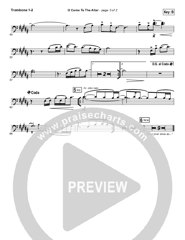 O Come To The Altar Trombone 1,2 (Elevation Worship)