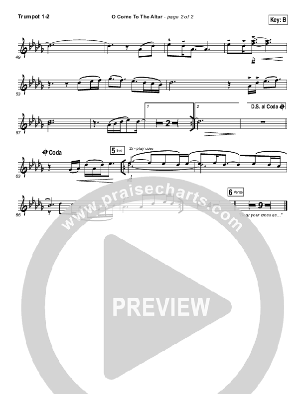 O Come To The Altar Trumpet 1,2 (Elevation Worship)