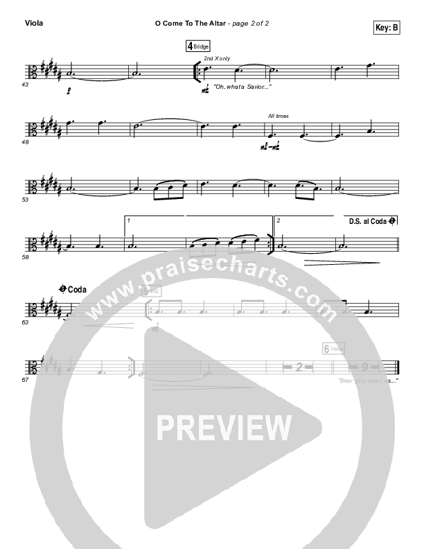 O Come To The Altar Viola (Elevation Worship)