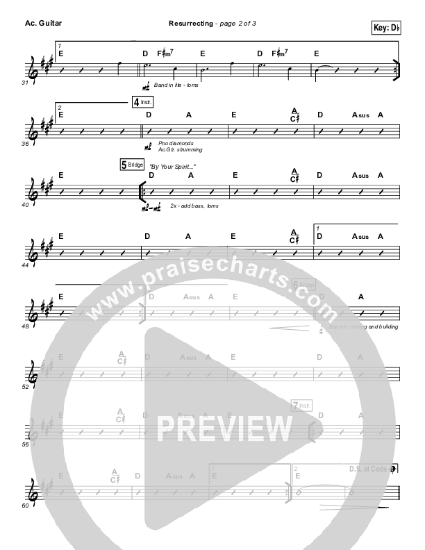 Resurrecting (Live) Acoustic Guitar (Elevation Worship)