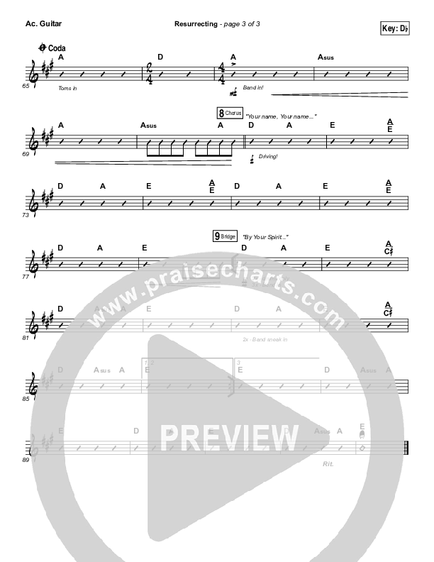 Resurrecting (Live) Acoustic Guitar (Elevation Worship)