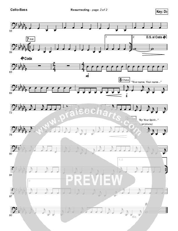 Resurrecting (Live) Cello/Bass (Elevation Worship)