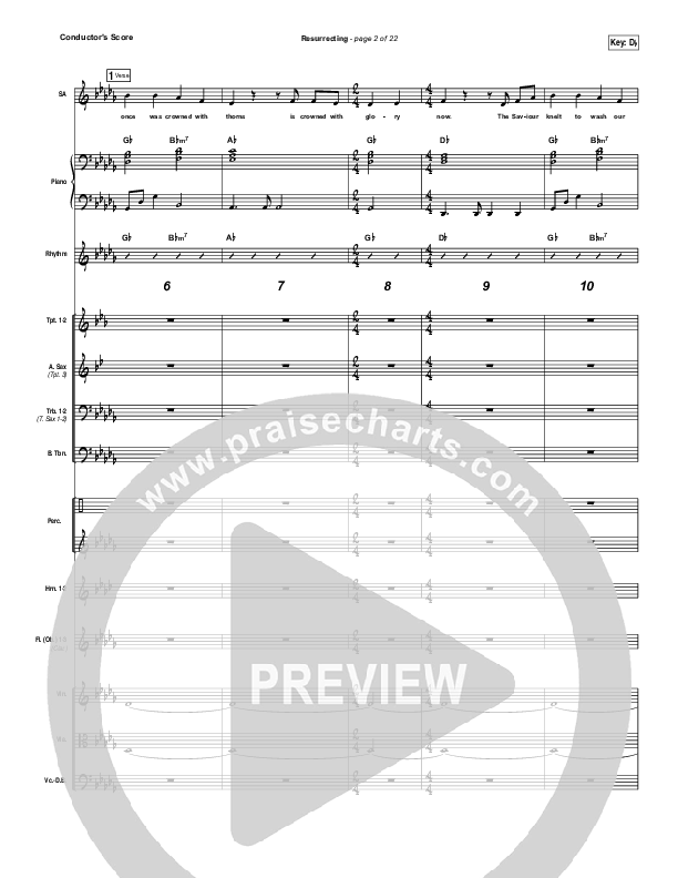 Resurrecting (Live) Conductor's Score (Elevation Worship)