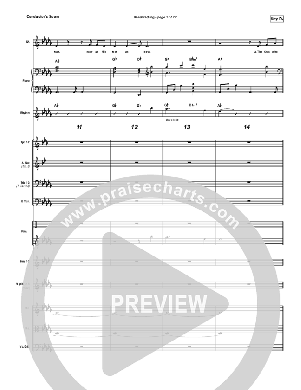 Resurrecting (Live) Conductor's Score (Elevation Worship)