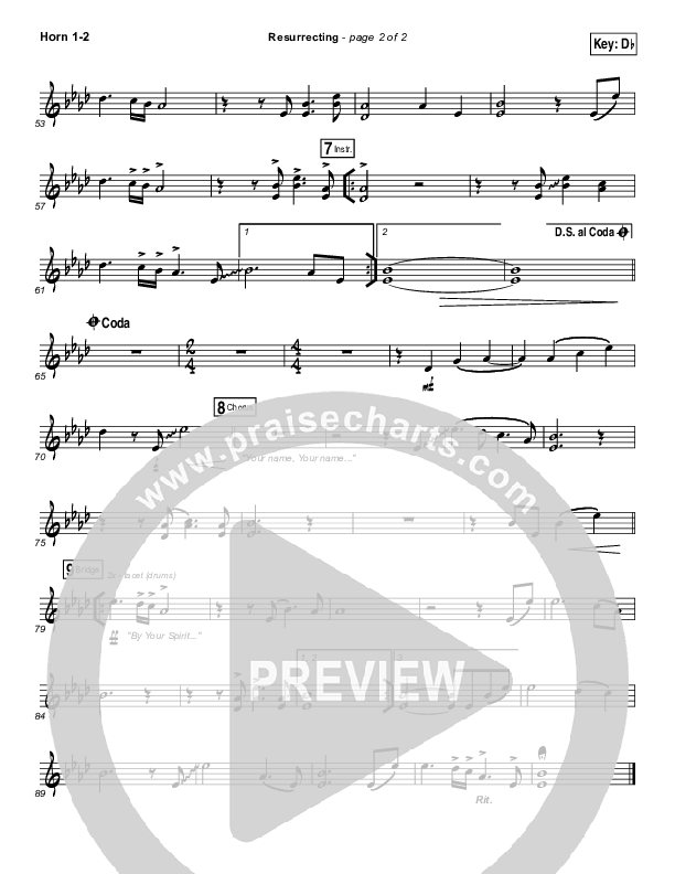 Resurrecting (Live) French Horn 1,2 (Elevation Worship)