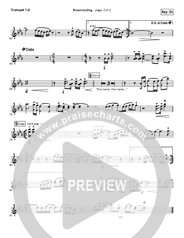 Resurrecting (Live) Trumpet 1,2 (Elevation Worship)