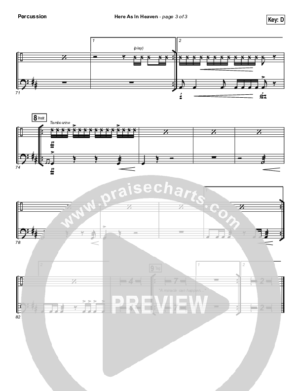 Here As In Heaven Percussion (Elevation Worship)