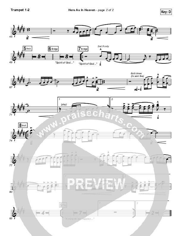 Here As In Heaven Trumpet 1,2 (Elevation Worship)