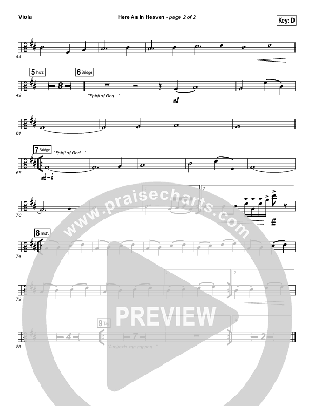 Here As In Heaven Viola (Elevation Worship)