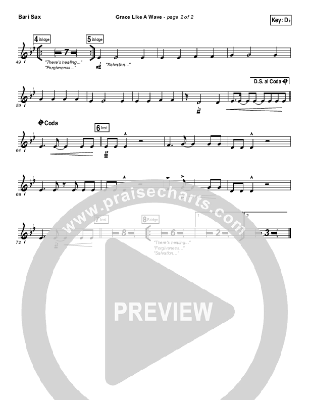 Grace Like A Wave Bari Sax (Elevation Worship)