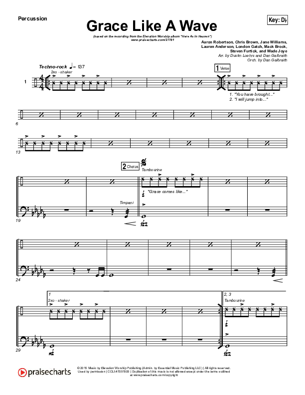 Grace Like A Wave Percussion (Elevation Worship)