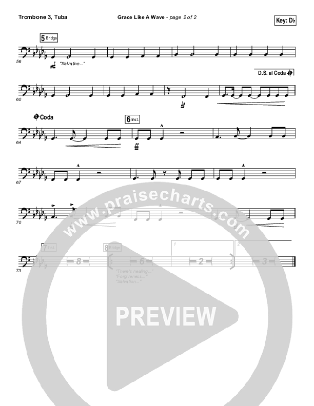 Grace Like A Wave Trombone 3/Tuba (Elevation Worship)