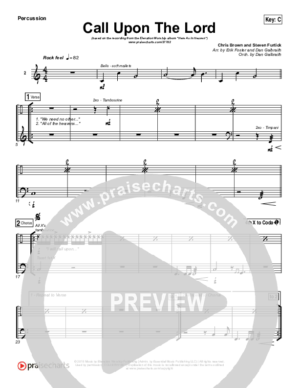 Call Upon The Lord Percussion (Elevation Worship)