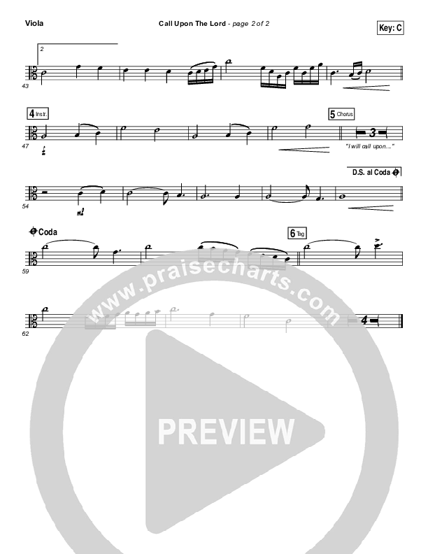 Call Upon The Lord Viola (Elevation Worship)