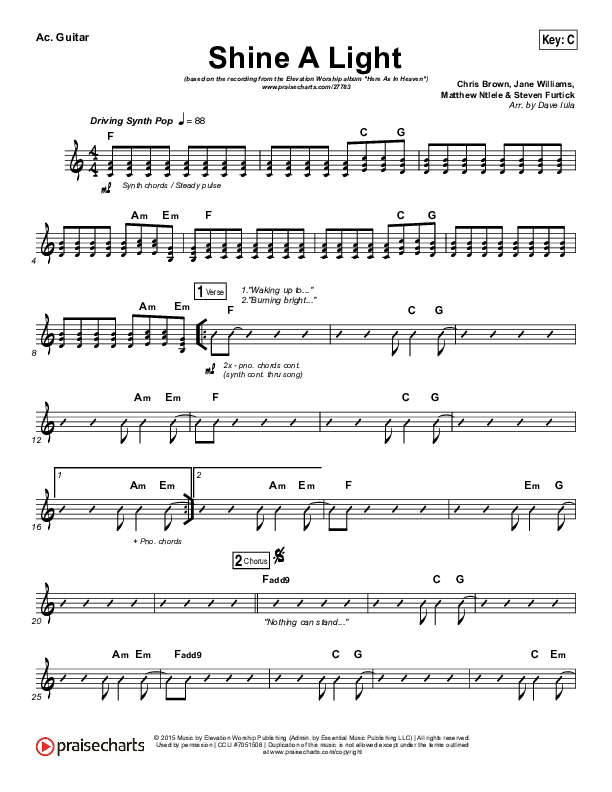 Shine A Light Acoustic Guitar (Elevation Worship)