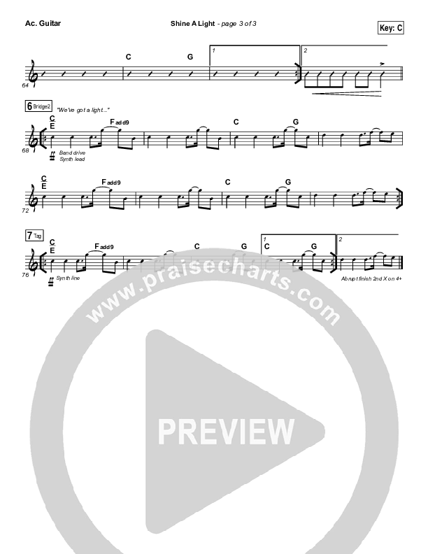 Shine A Light Acoustic Guitar (Elevation Worship)