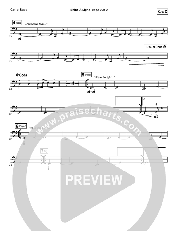 Shine A Light Cello/Bass (Elevation Worship)