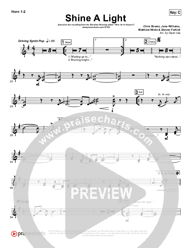 Shine A Light Brass Pack (Elevation Worship)