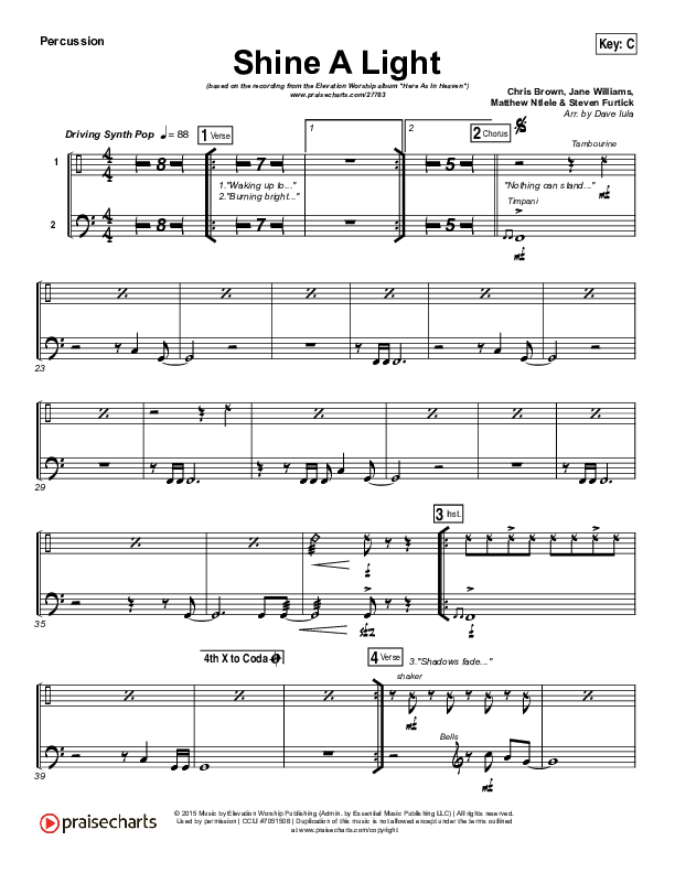 Shine A Light Percussion (Elevation Worship)