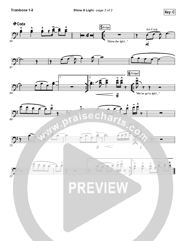Shine A Light Trombone 1/2 (Elevation Worship)