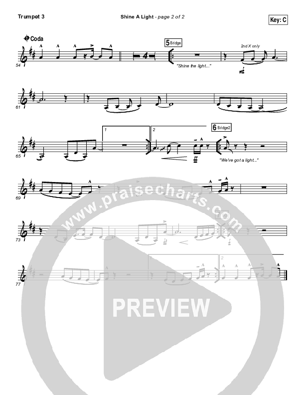 Shine A Light Trumpet 3 (Elevation Worship)