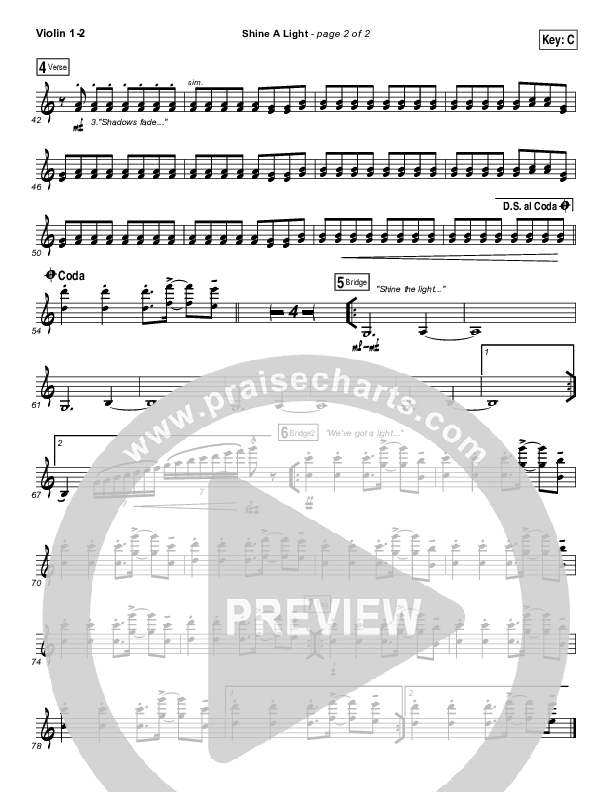 Shine A Light Violin 1/2 (Elevation Worship)