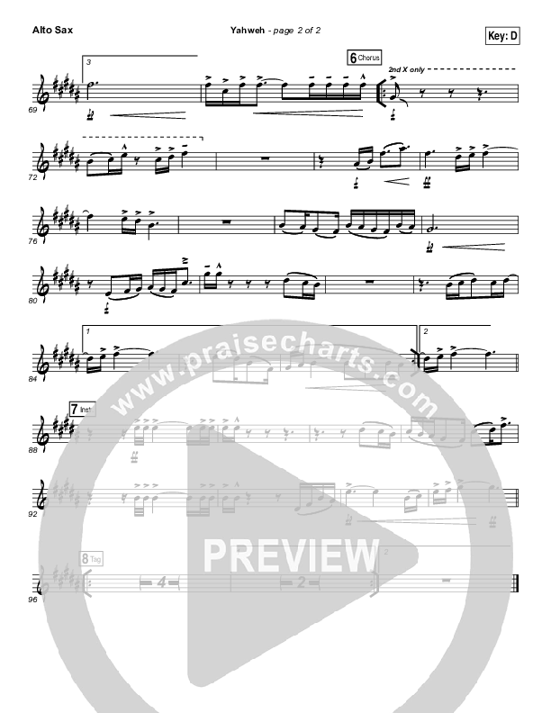 Yahweh Alto Sax (Elevation Worship)