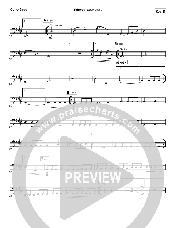 Yahweh Cello/Bass (Elevation Worship)