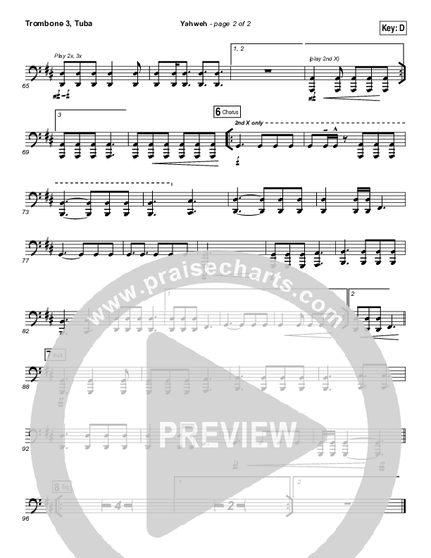 Yahweh Trombone 3/Tuba (Elevation Worship)