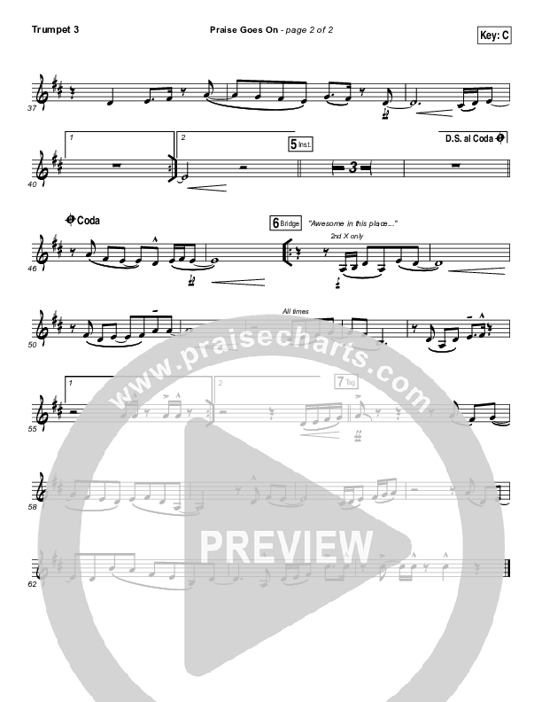 Praise Goes On Trumpet 3 (Elevation Worship)